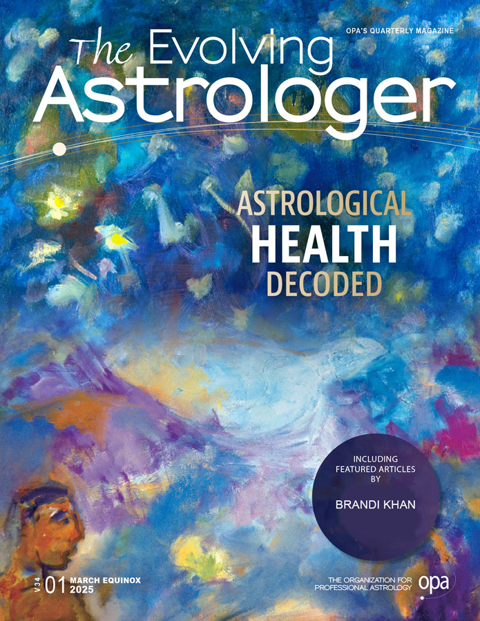 Brandi Khan's featured article on The Evolving Astrologer Magazine, March 2025